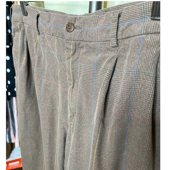 Vintage Abercrombie & Fitch Plaid Cuffed Pants - Picture 2 of 4